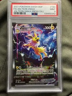 PSA 9 Jolteon VMAX SWSH184 SWSH: Sword & Shield Promo Cards Holo - Image 1
