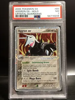 2006 Aggron Ex Crystal Guardians 89/100 Ultra Rare PSA 7 NM Graded Pokemon Card - Image 1