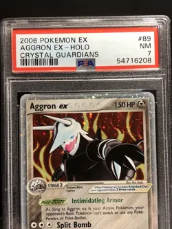 2006 Aggron Ex Crystal Guardians 89/100 Ultra Rare PSA 7 NM Graded Pokemon Card - Image 2