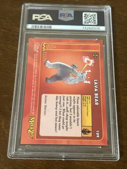 MetaZoo Topps Chrome Lava Bear ORANGE Refractor Card PSA 10 - Image 2