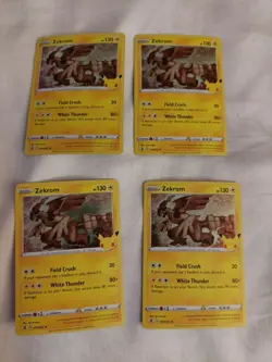 Zekrom (10/25) Celebrations 4x Playset Pokemon card lot - Image 2