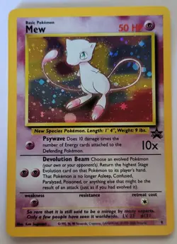 Pokemon Card Mew Holographic Black Star Promo #9 Card WOTC 1999-2000 NM - Image 3