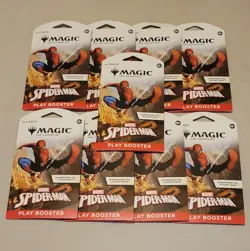 (9x) Spiderman Magic the Gathering Booster Packs - Image 1