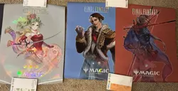 MAGIC THE GATHERING FINAL FANTASY COMPLETE SET (5) FOIL PROMO POSTERS MTG NEW - Image 4