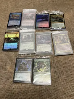 10 different sets, mtg foil premium bundle land packs, sealed, Zendikar Rising+ - Image 1