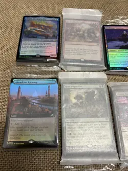 10 different sets, mtg foil premium bundle land packs, sealed, Zendikar Rising+ - Image 4