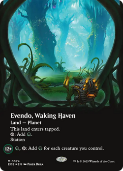 Evendo, Waking Haven (Borderless) (Galaxy Foil) [Edge of Eternities] Foil Near M - Image 1