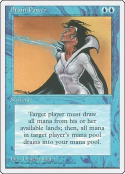 Drain Power - #67 - Fourth Edition - (white border) - NM MTG - Image 1