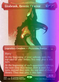MTG Urabrask, Heretic Praetor (468/547) Streets of New Capenna LP FOIL - Image 1