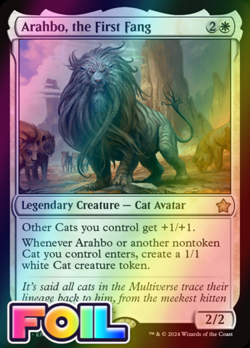 x1 Arahbo, the First Fang FDN Foundations MTG 2 FOIL RARE M/NM 1x - Image 1