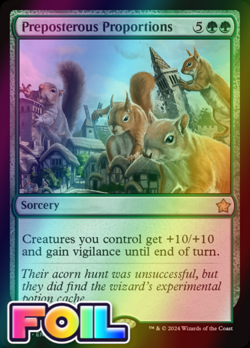 x1 Preposterous Proportions FDN Foundations MTG 109 FOIL RARE M/NM 1x - Image 1