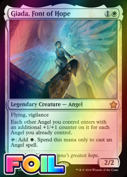 x1 Giada, Font of Hope FDN Foundations MTG 141 FOIL RARE M/NM 1x - Image 1