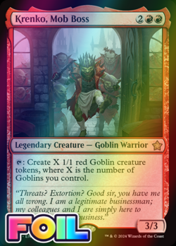 x1 Krenko, Mob Boss FDN Foundations MTG 204 FOIL RARE M/NM 1x - Image 1