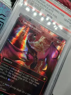 Electroduplicate - #390 - Borderless Mana Foil - Rare - MTG Foundations - PSA 10 - Image 2