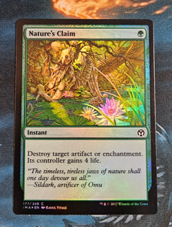 Nature's Claim, Foil, NM, Iconic Masters, Magic, MTG - Image 1