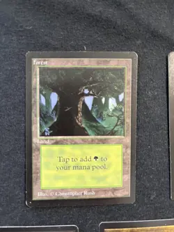 Magic the Gathering All Five Basic Lands BETA Never Played - Image 2