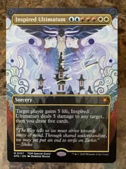 MTG TCG Special Guests Inspired Ultimatum (Borderless) SPG 107 Regular Mythic - Image 1