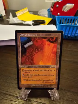 City of Traitors -Exodus -Magic the Gathering -MtG -Light Play (Edge Chipping) - Image 1
