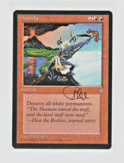 Magic the Gathering ~ MTG ~ 1x Anarchy ~ ICE AGE ~ M/NM ~ SIGNED BY ARTIST - Image 1