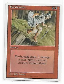 Magic the Gathering ~ MTG ~ 1x Earthquake ~ Fourth Edition ~ 4Ed ~ LP - Image 1