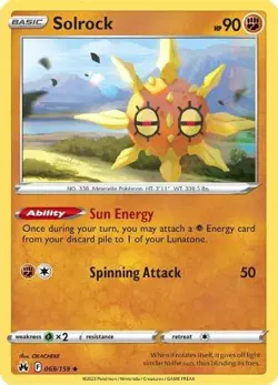 Solrock - 069/159 - Uncommon - Crown Zenith - Pokemon - NM/M - Image 1