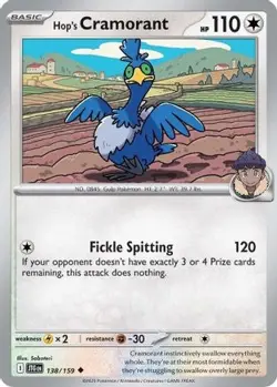 Hop's Cramorant - 138/159 - Uncommon - Journey Together - Pokemon - NM/M - Image 1