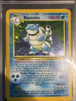 **PSA 8** BLASTOISE HOLO Pokemon TCG Base Set 2 Unlimited 2/130 Near Mint - Image 2