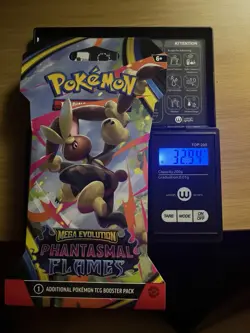 EXTREMELY HEAVY Pokemon Phantasmal Flames - Factory Sealed Booster Pack (32.94g) - Image 1