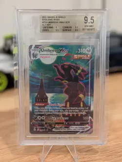 2021 Pokemon TCG Evolving Skies Umbreon VMAX Full Art 215/203-MOONBREON-BGS 9.5 - Image 1