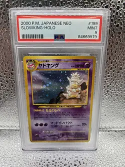 2000 Pokemon TCG Japanese Neo Slowking Holo PSA 9 - Image 1