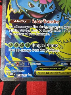 Pokemon Mega Venusaur ex 155/132 Mega Evolution Full Art 2025 Near Mint - Image 4