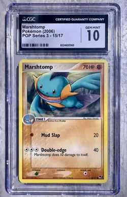 Pokemon TCG Marshtomp 15/17 POP Series 3 2006 CGC GEM MINT 10 - Image 1