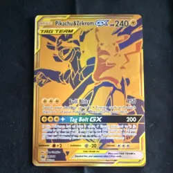Pokemon Pikachu & Zekrom GX TAG TEAM Promo Holo Sm SM168 240 HP - Image 1