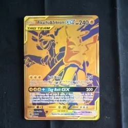 Pokemon Pikachu & Zekrom GX Promo Holo TAG TEAM SM168 SM 240 HP - Image 1