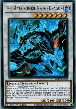 Yugioh Red-Eyes Zombie Necro Dragon GFP2-EN133 1st Edition Ultra Rare NM - Image 1