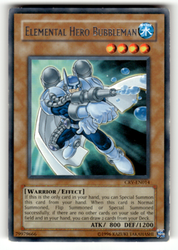 Elemental Hero Bubbleman CRV-EN014 Unlimited Rare Cybernetic Revolution LP - Image 1