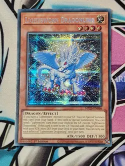 MP25-EN066 Lightsworn Dragonling Prismatic Secret Rare 1st Edition YuGiOh Card - Image 1