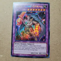 YuGiOh Gem-Knight Citrine HA06-EN019 1st Edition Secret Rare LP Holo Foil - Image 1
