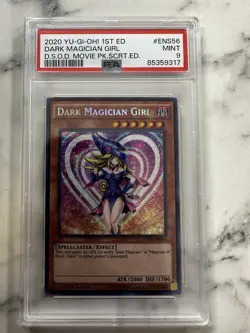 Yu-Gi-Oh! Dark Magician Girl MVP1-ENS56 1st Edition Secret Rare PSA 9 Mint - Image 1
