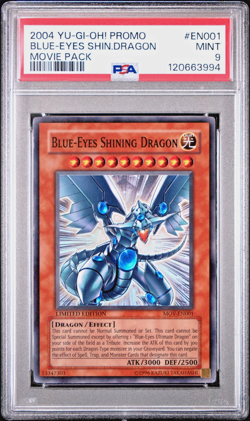 2004 YUGIOH BLUE-EYES SHINING DRAGON #MOV-EN001 MOVIE PACK PROMO - PSA 9 💎 - Image 1