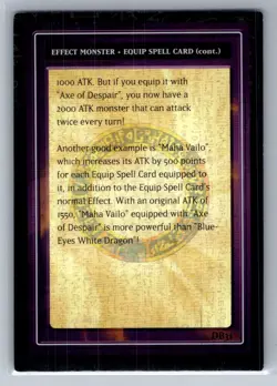 1996 Yu-Gi-Oh! TCG #31 Tip Card - VG - Image 2
