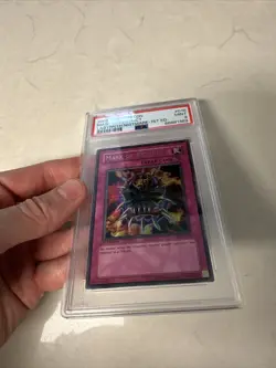 2003 LON 018 Mask of Restrict 1st Edition Ultra Rare Yu-Gi-Oh! PSA 9 - Image 4