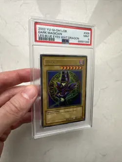 Yugioh! PSA 9 2002 Dark Magician LOB-005 Ultra Rare Unlimited OG - Image 2