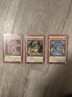 Yugioh Sacred Beasts set- Uria, Raviel, Hamon - Mp21-prismatic 1st Edition NM - Image 1