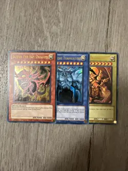 Yugioh Egyptian God Card Set Slifer + Obelisk + Ra Limited Ultra Rare YGLD - Image 1