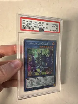 2022 Yu-Gi-Oh! Illusion of Chaos BACH-EN034 Starlight Rare PSA 10 GEM MINT - Image 2