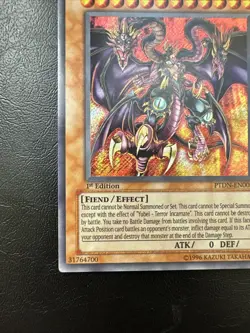 Yu-Gi-Oh Yubel - The Ultimate Nightmare 1st Edition PTDN-EN008 Secret Rare NM - Image 4