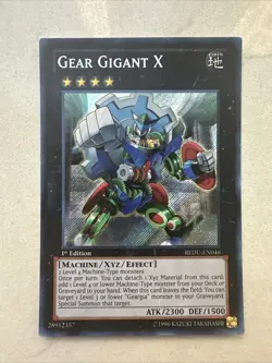 YUGIOH GEAR GIGANT X SECRET RARE REDU-EN046 1ST EDITION - Image 1