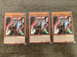 Yugioh! 3x Ghost Ogre & Snow Rabbit LCKC-DE078 Ultra Rare 1st Edition NM Set - Image 1