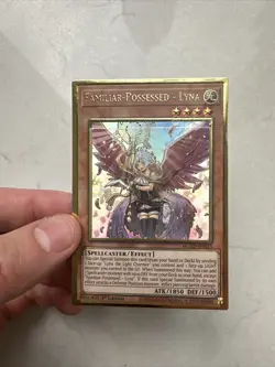 Yugioh Familiar Possessed Lyna MISPRINT- MGED-EN013 - 1st ED - NM - GLOSS SHIFT - Image 1